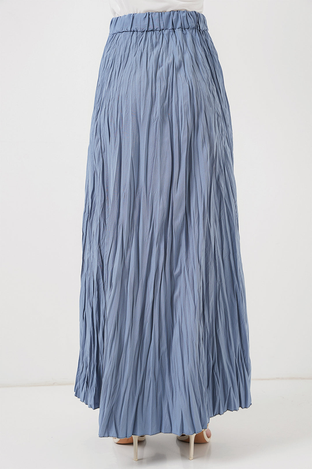 Bigdart Jupe longue froissée pour femme 8042 - Indigo