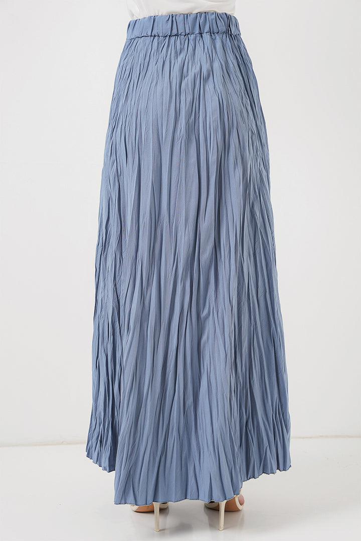 Bigdart Jupe longue froissée pour femme 8042 - Indigo