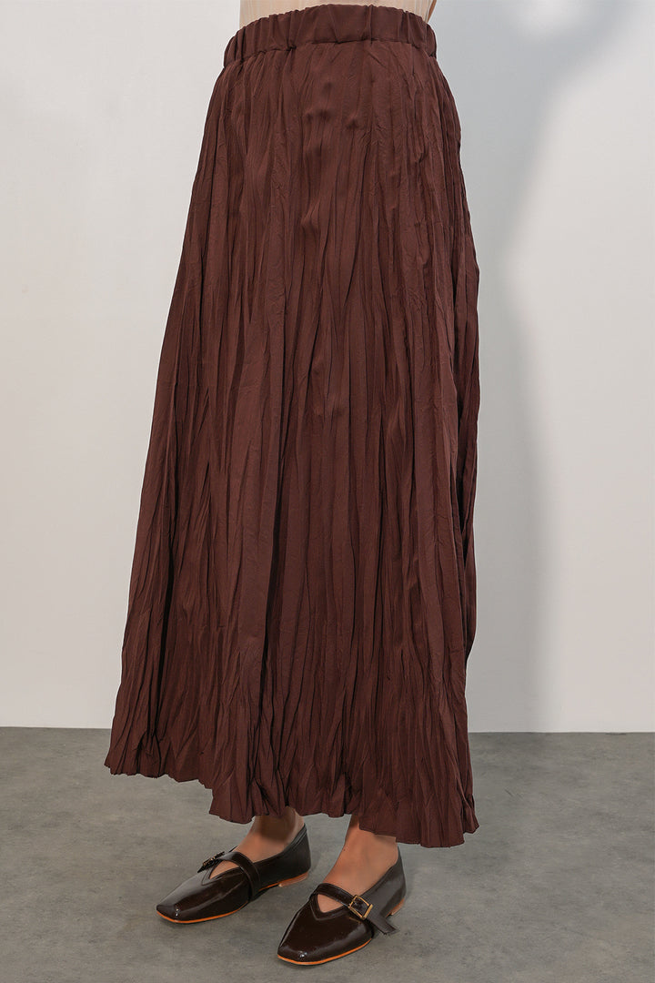 Bigdart Jupe longue froissée femme 8042 - Marron