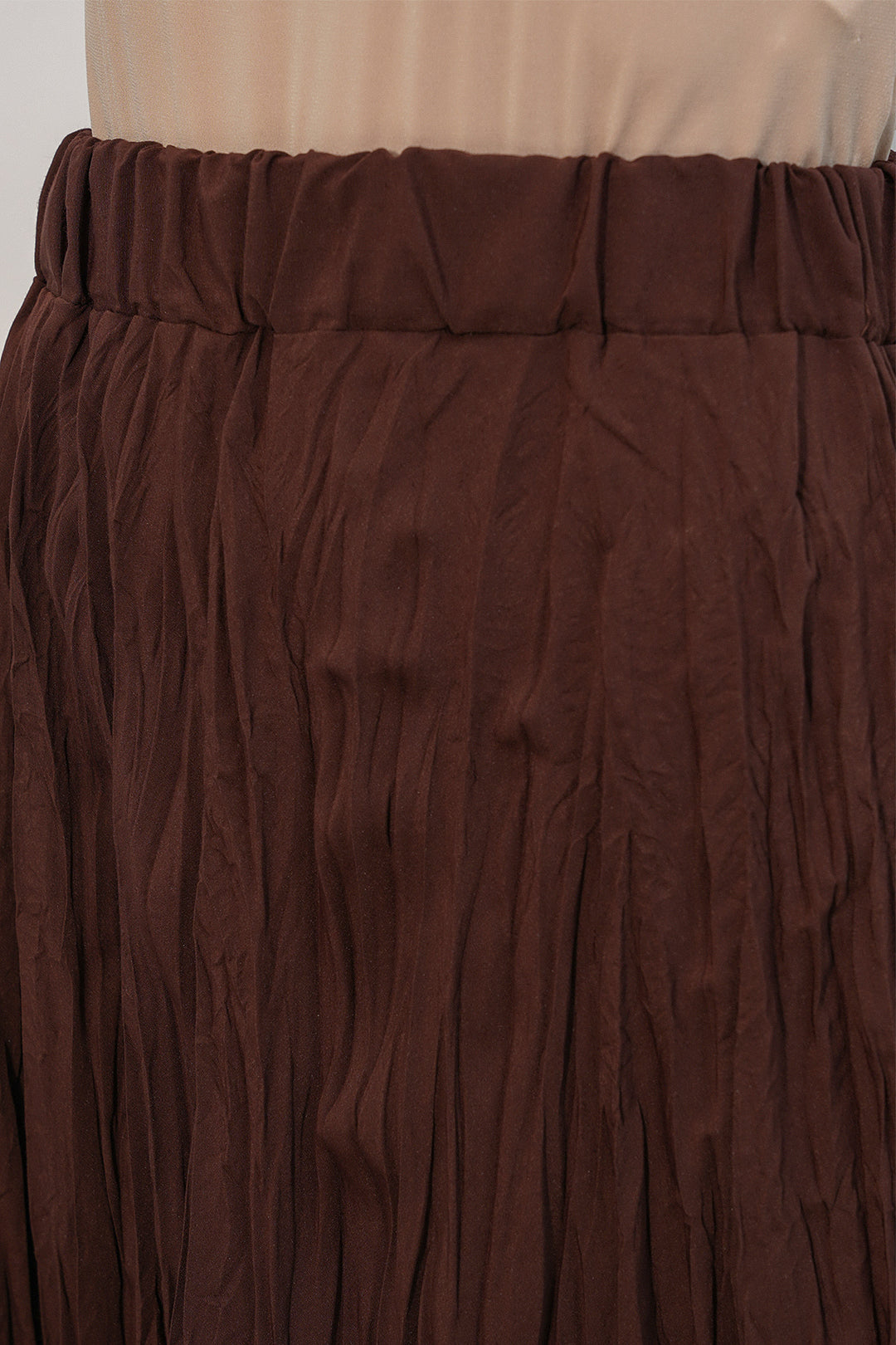 Bigdart Jupe longue froissée femme 8042 - Marron