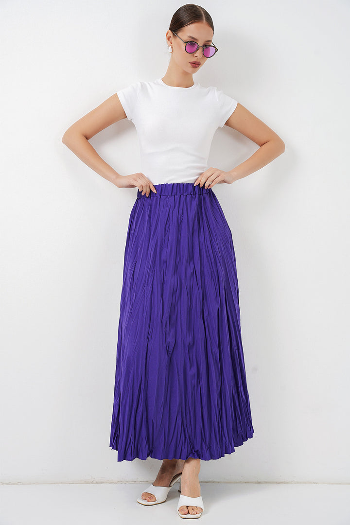 Bigdart Jupe longue froissée femme 8042 - Violet