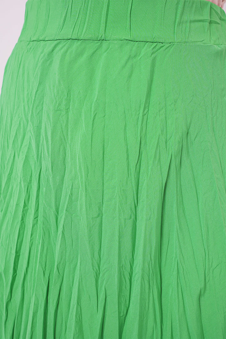 Bigdart Jupe longue froissée pour femme 8042 - Vert