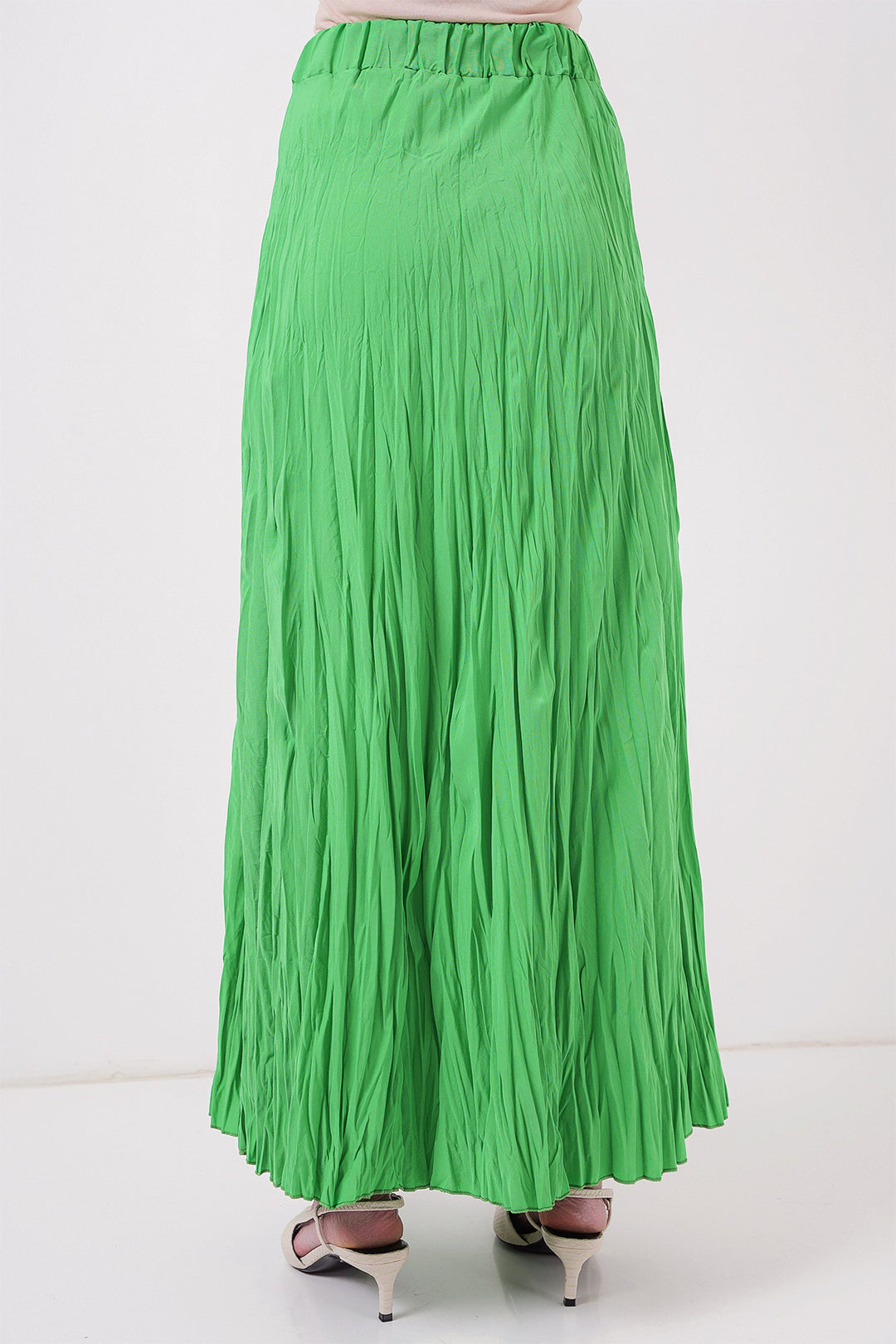 Bigdart Jupe longue froissée pour femme 8042 - Vert