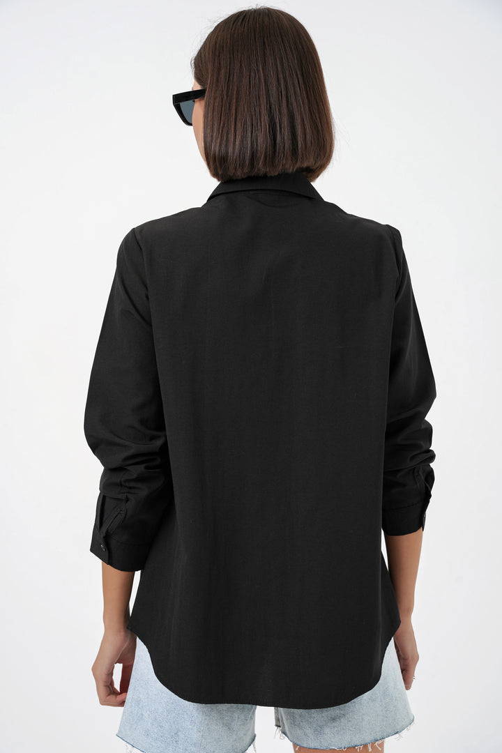 Bigdart Chemise basique à manches longues pour femme 20279 - Noir