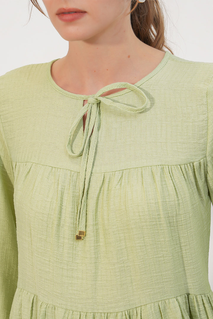 Bigdart Blouse Femme à Manches Longues Texturée 998 - Vert