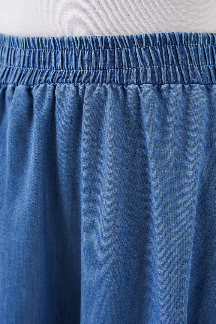 Bigdart Jupe en jean longue femme 8062 - Bleu marine