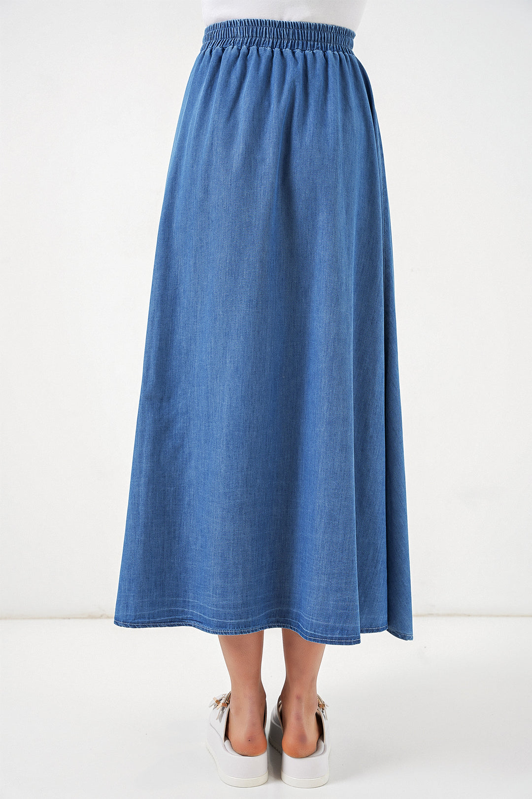Bigdart Jupe en jean longue femme 8062 - Bleu marine