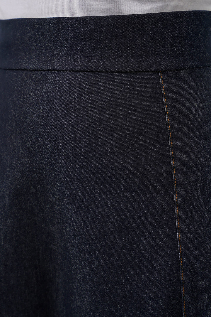 Bigdart Jupe en jean longue femme 8066 - Bleu marine