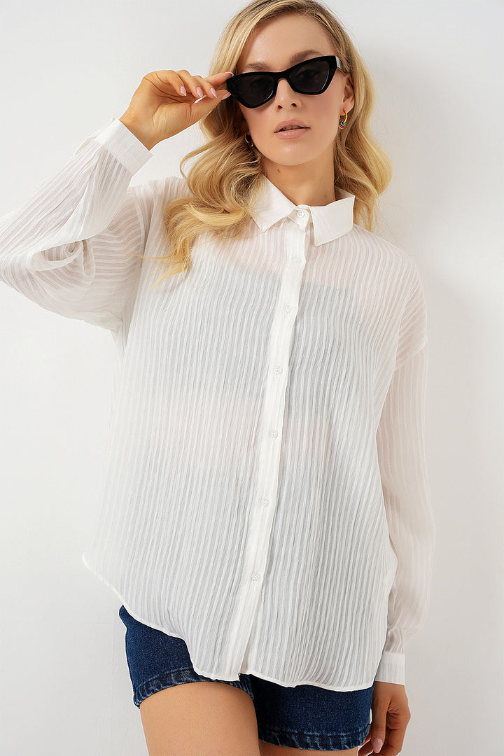 Bigdart Chemise longue oversize femme 20320 - Blanc