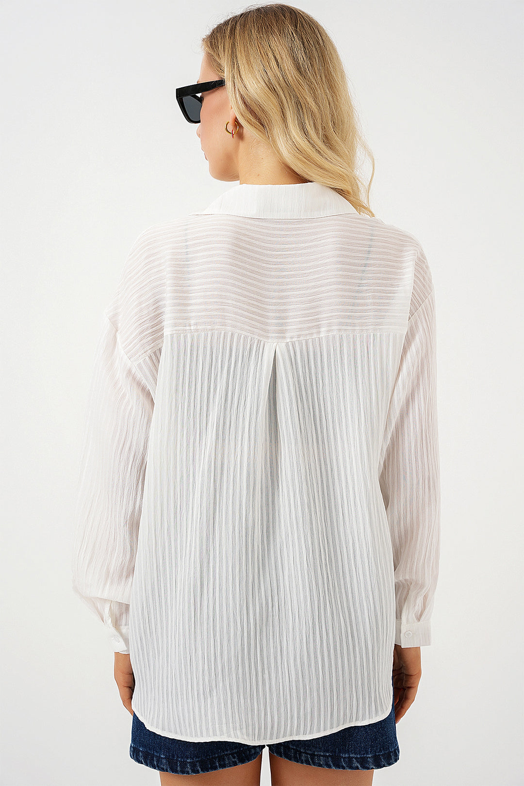 Bigdart Chemise longue oversize femme 20320 - Blanc