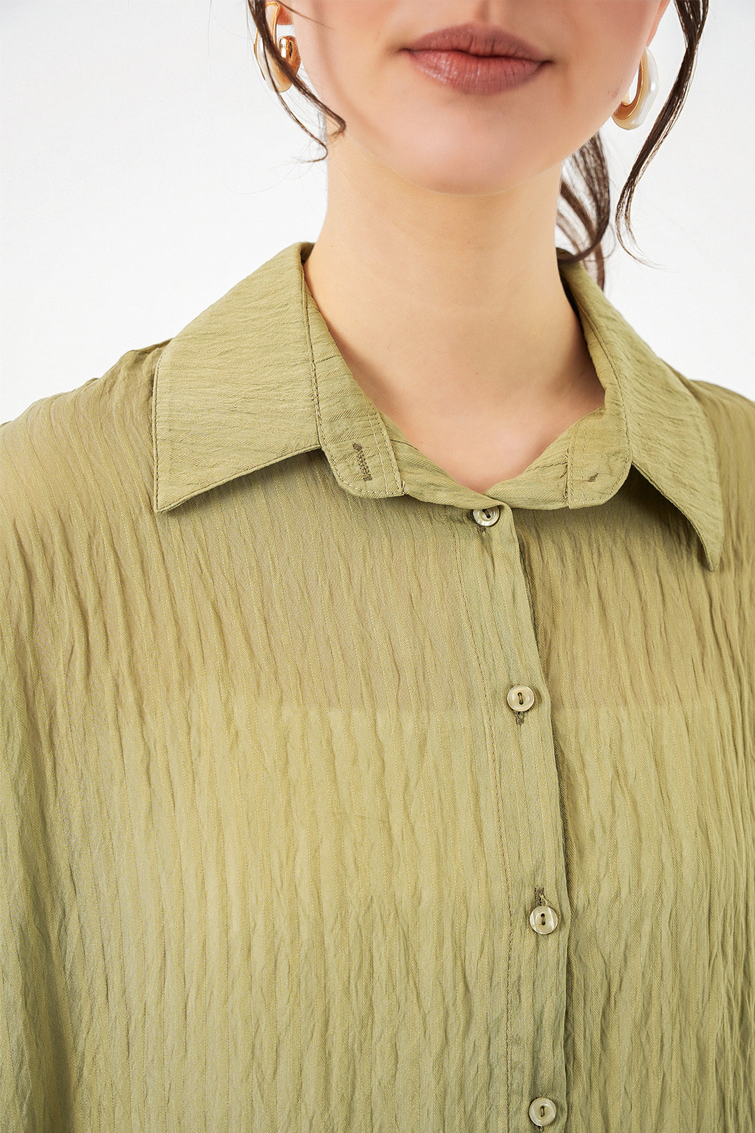 Bigdart Chemise longue oversize femme 20320 - Vert d'eau
