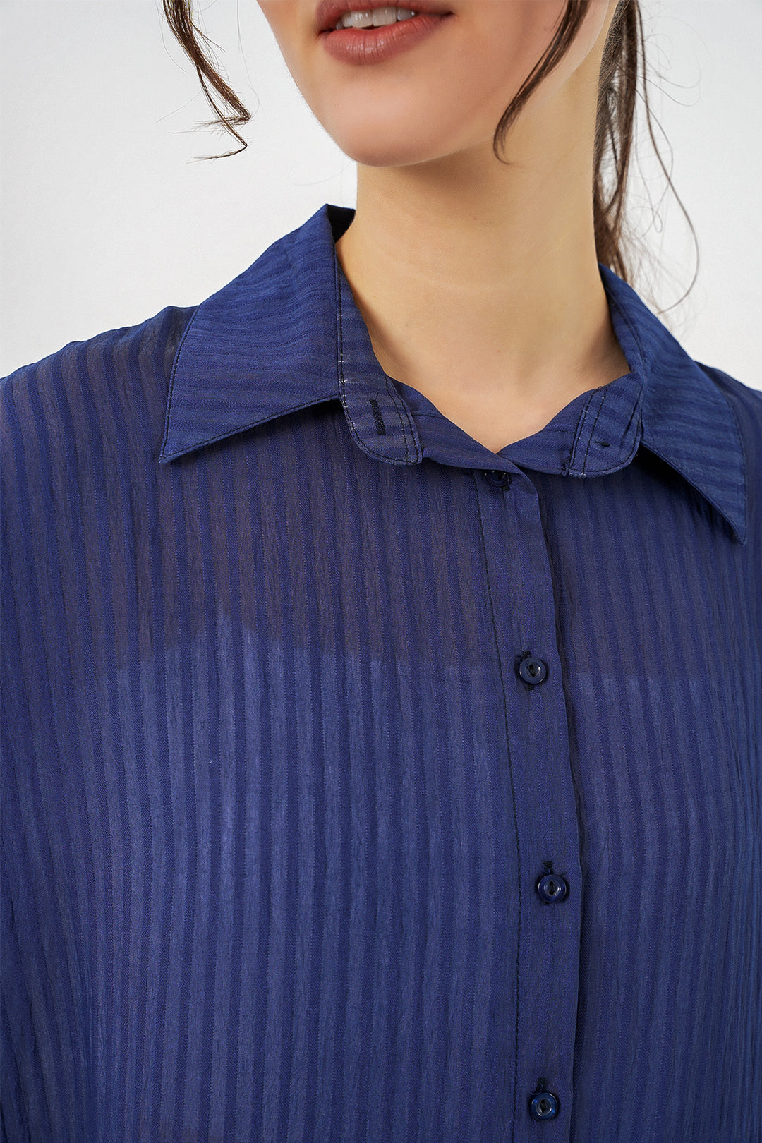 Bigdart Chemise Longue Oversize Femme 20320 - Bleu marine