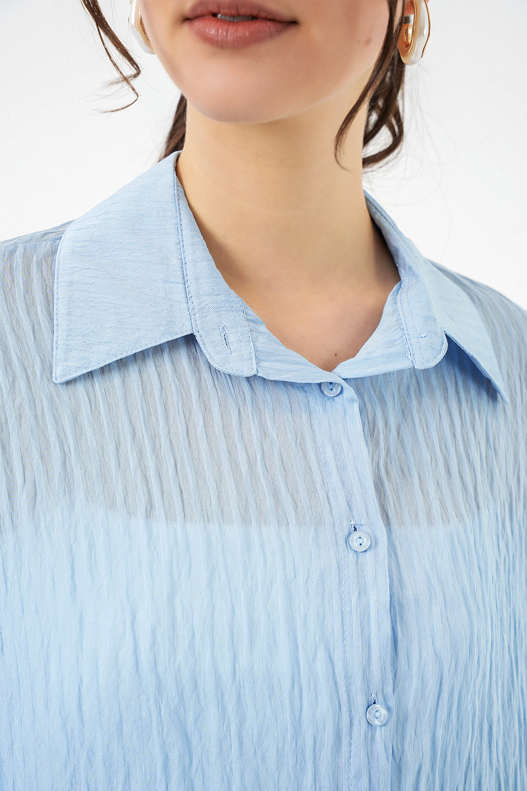 Bigdart Chemise longue oversize femme 20320 - Bleu