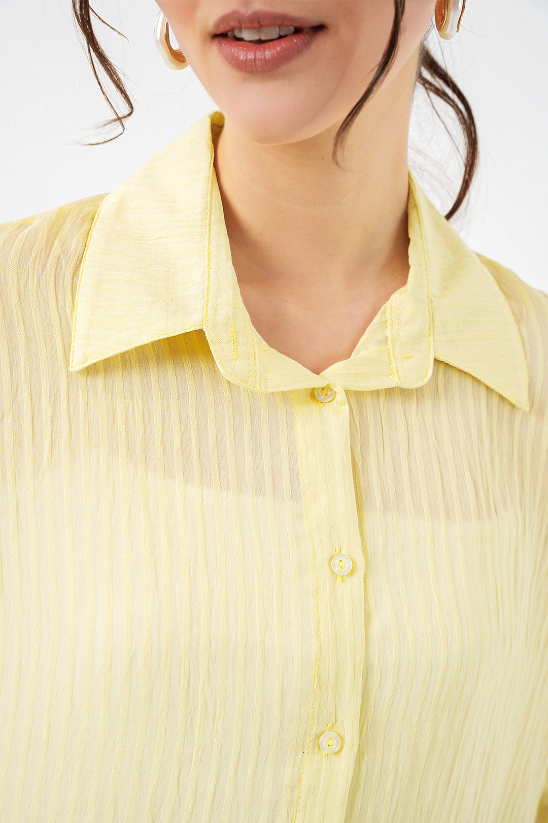 Bigdart Chemise longue oversize femme 20320 - Jaune