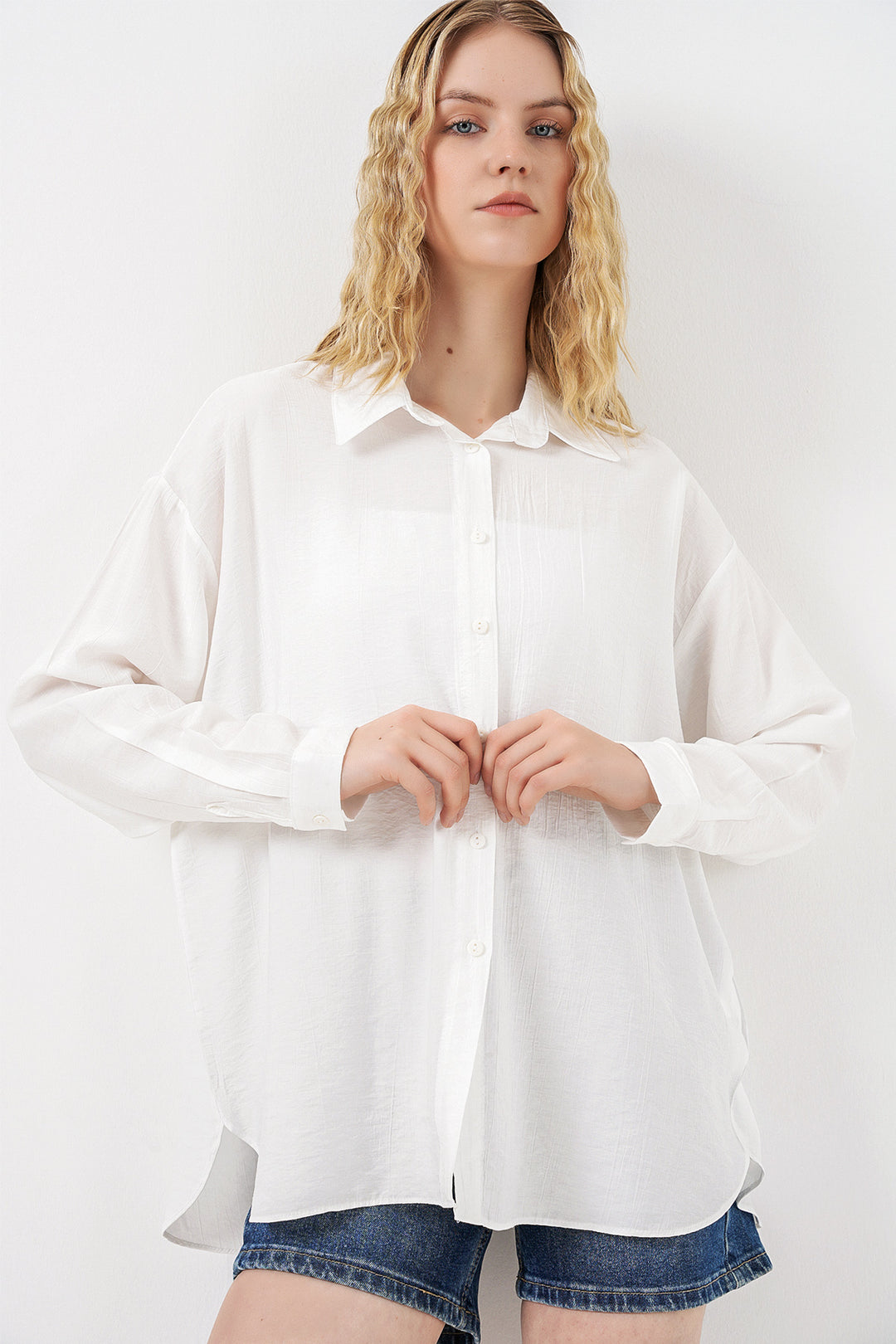 Bigdart Chemise oversize longue pour femme 20334 - Blanc