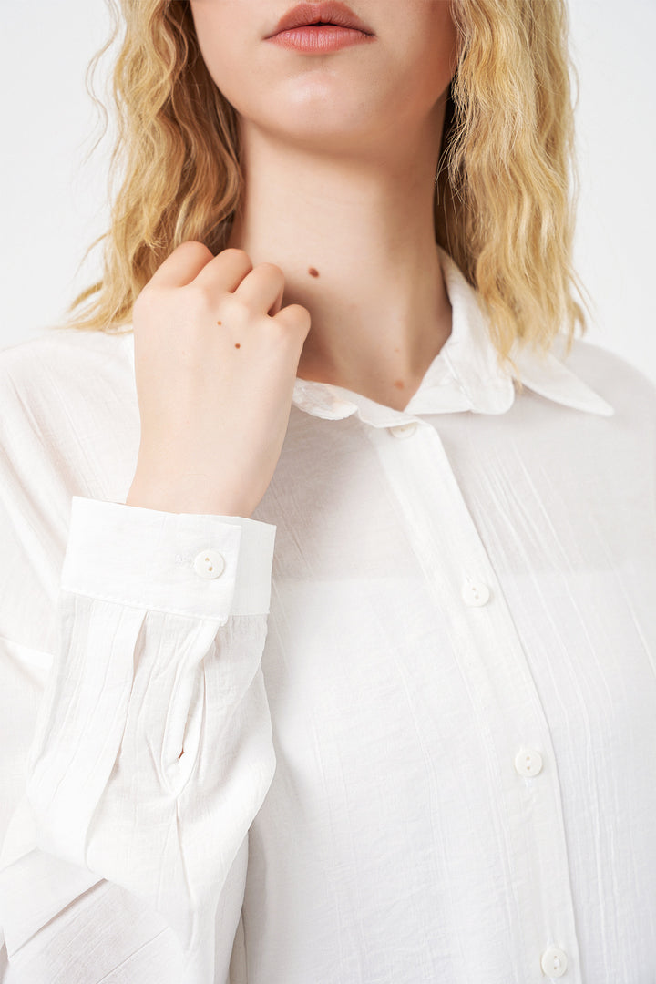 Bigdart Chemise oversize longue pour femme 20334 - Blanc
