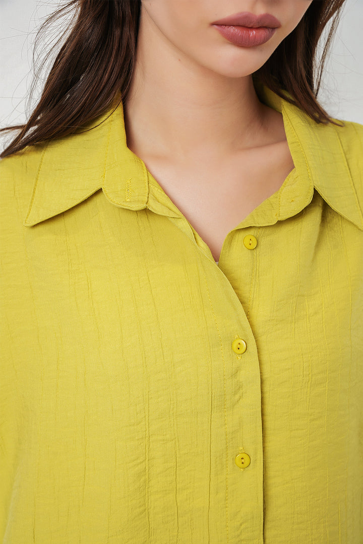 Bigdart Chemise longue oversize femme 20334 - Moutarde