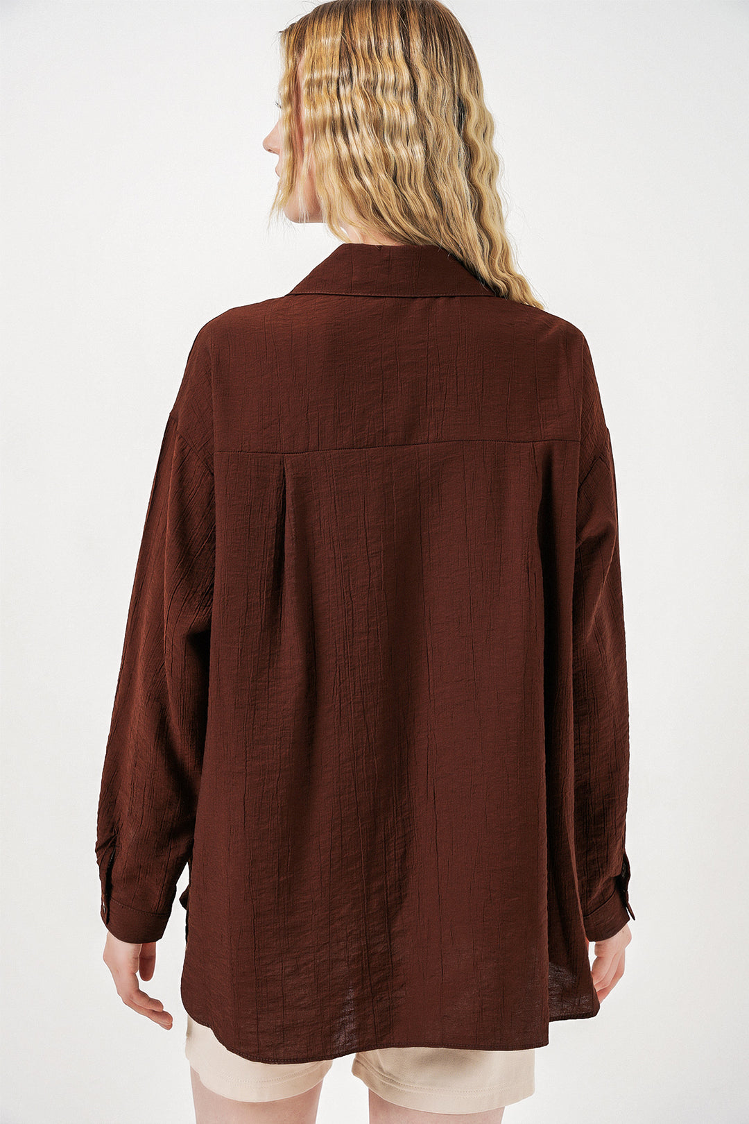 Bigdart Chemise longue oversize femme 20334 - Marron