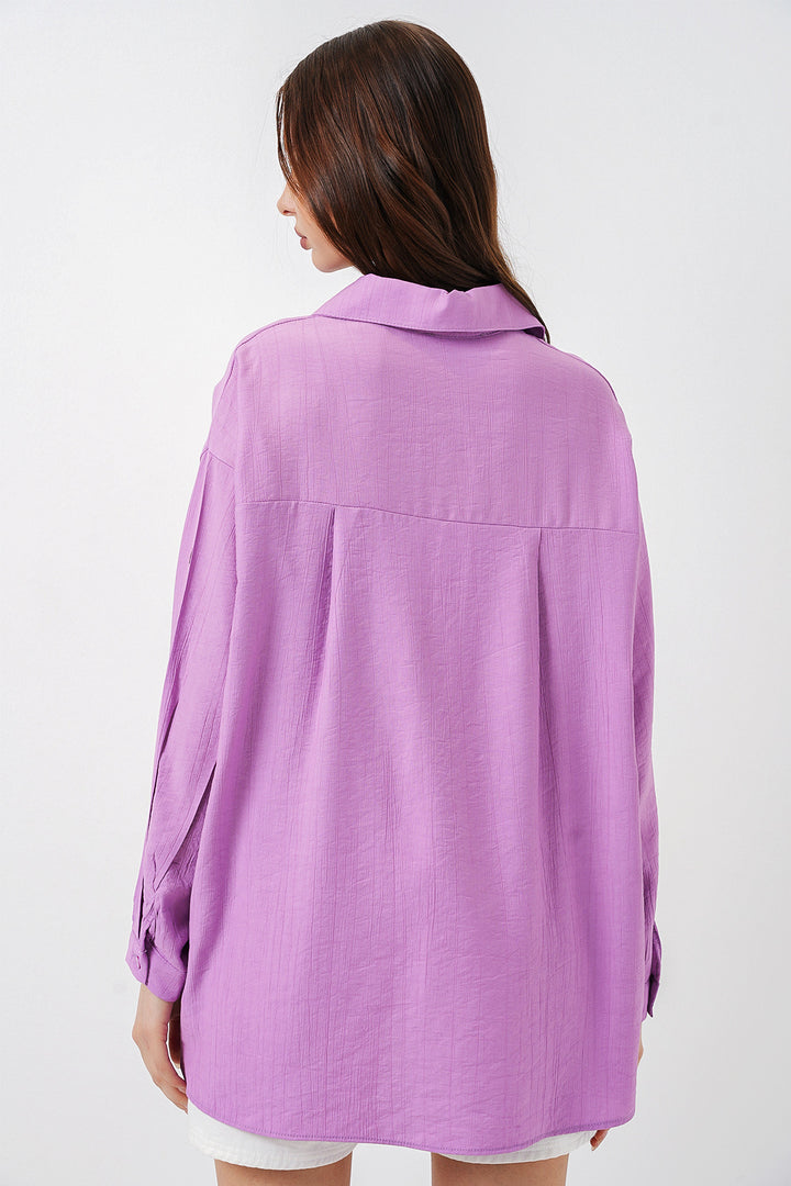 Bigdart Chemise longue oversize femme 20334 - Lilas