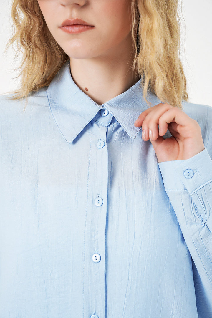 Bigdart Chemise oversize longue pour femme 20334 - Bleu