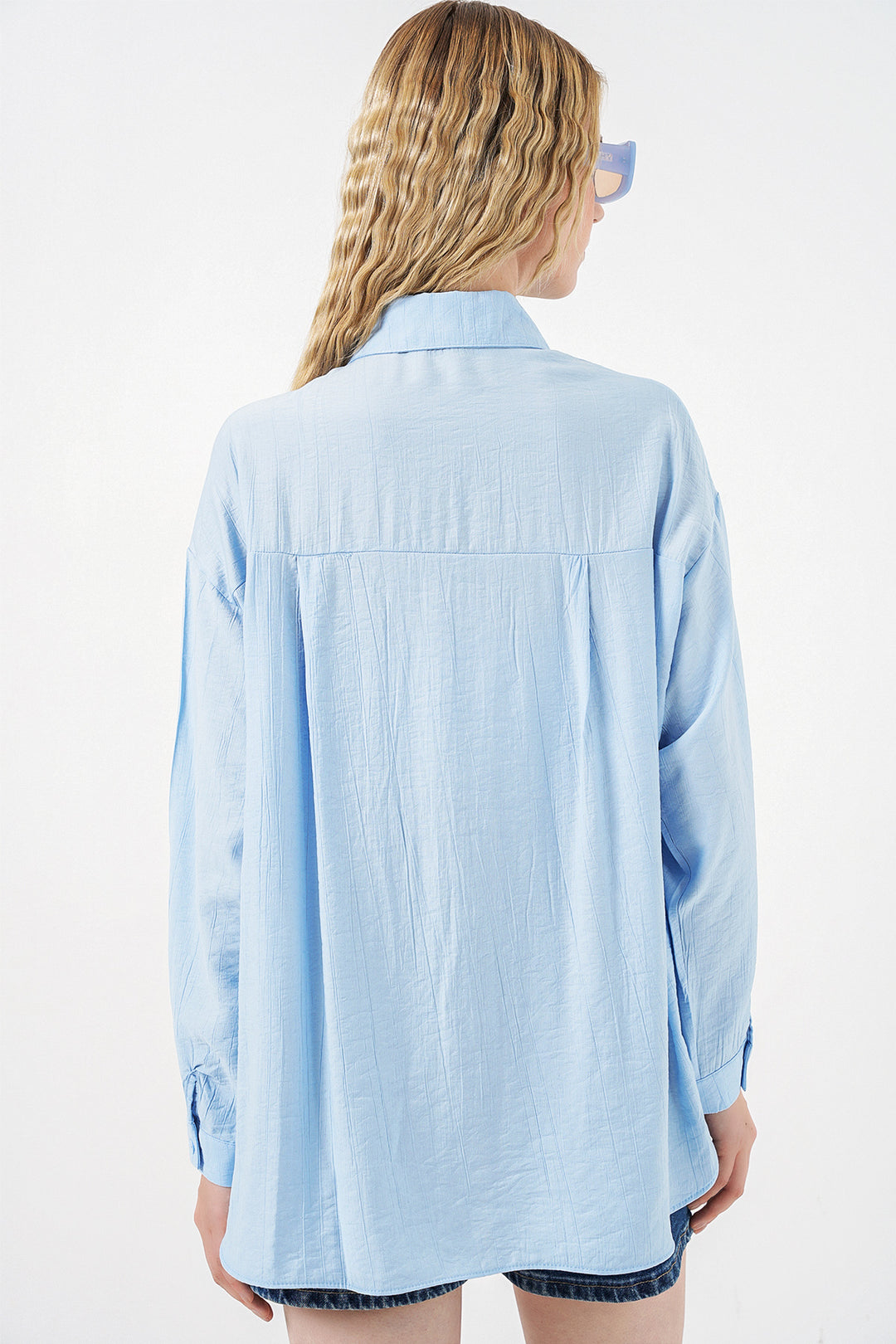 Bigdart Chemise oversize longue pour femme 20334 - Bleu