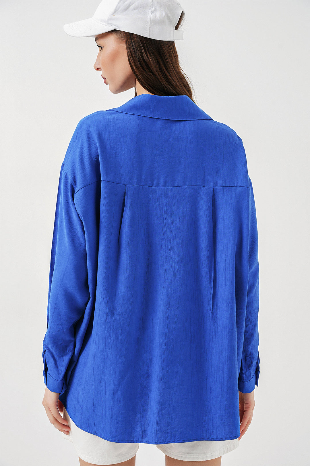 Bigdart Chemise longue oversize femme 20334 - Saphir