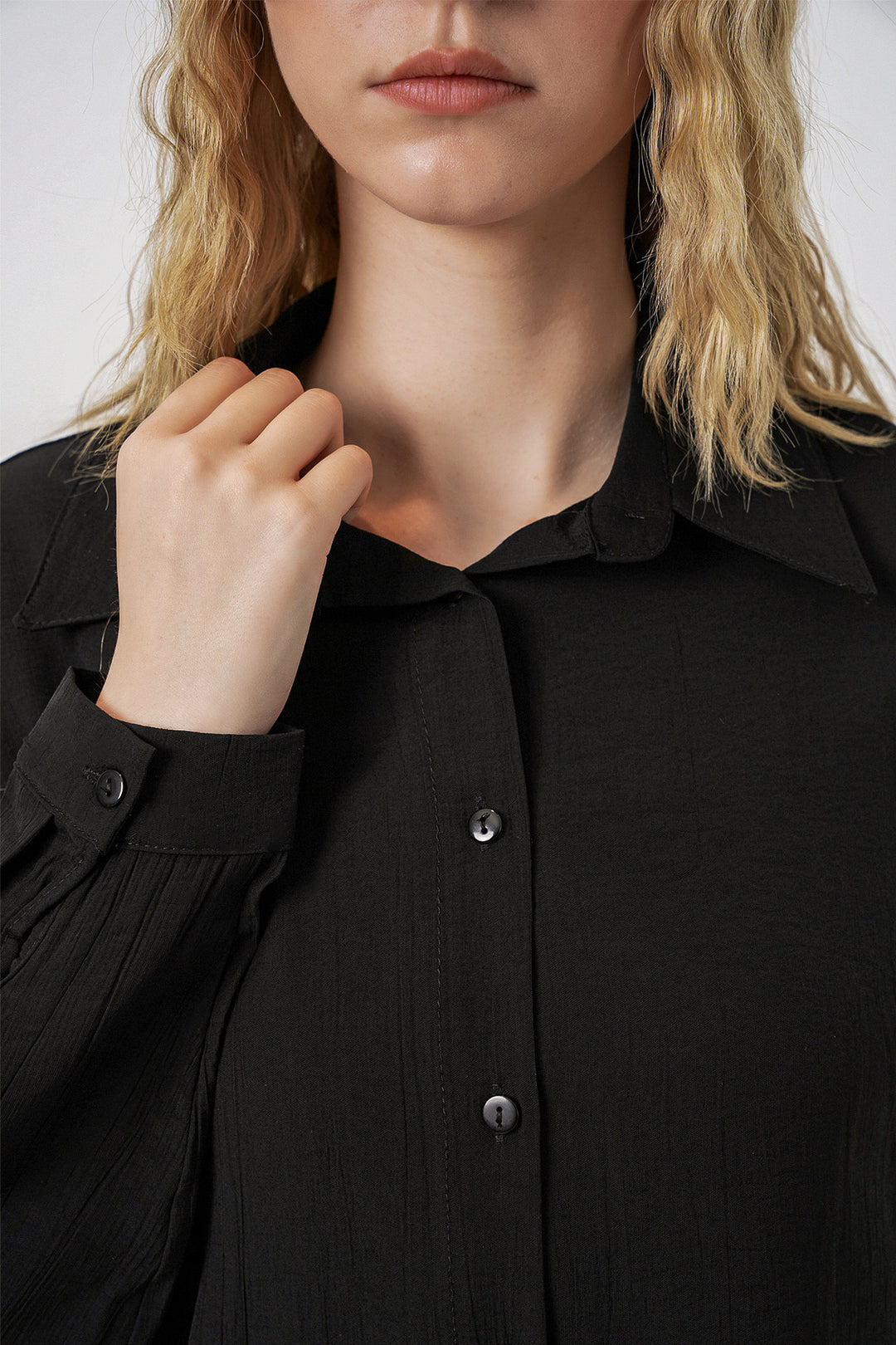 Bigdart Chemise longue oversize femme 20334 - Noir