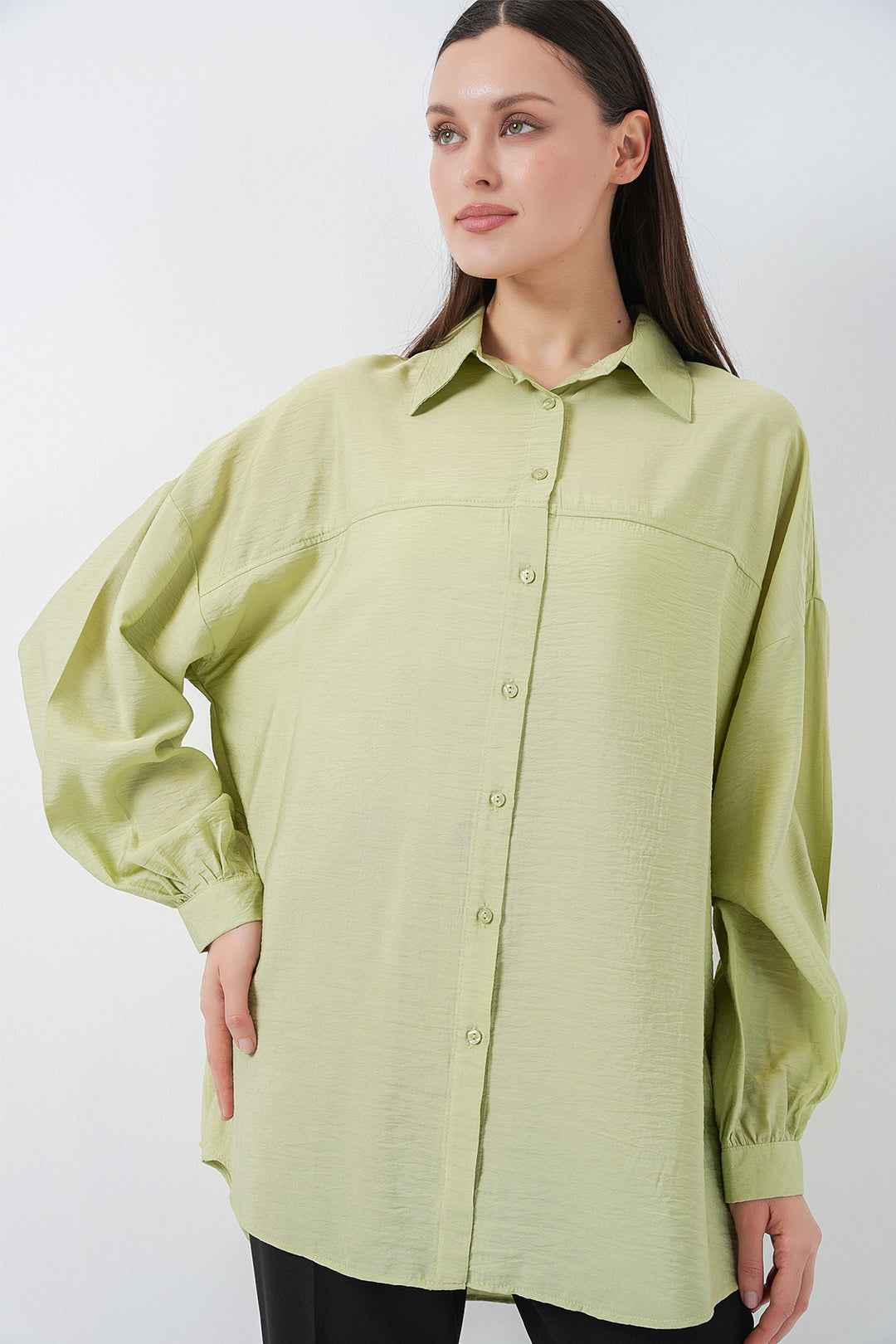 Bigdart Chemise Oversize Longue Femme 5965 - e.Vert