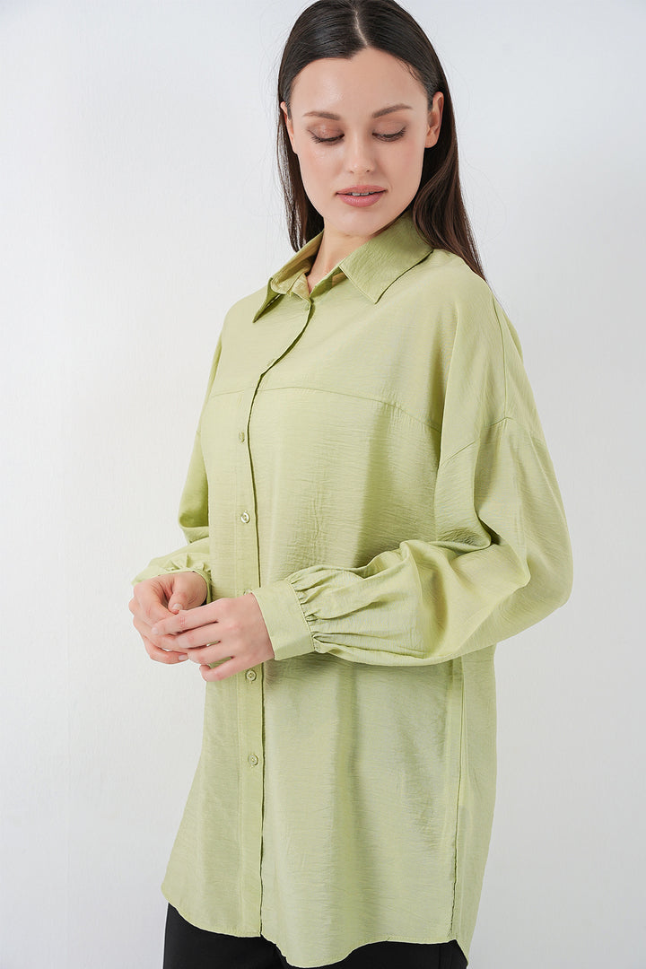 Bigdart Chemise Oversize Longue Femme 5965 - Vert Émeraude