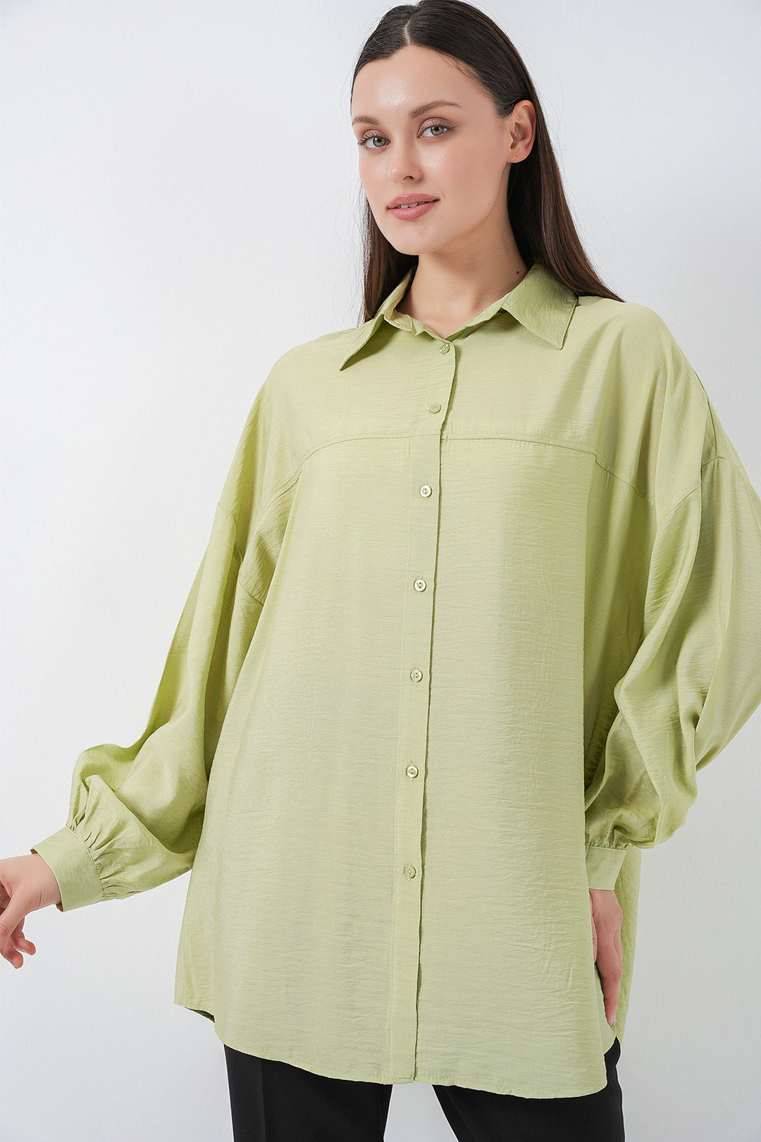 Bigdart Chemise Oversize Longue Femme 5965 - e.Vert