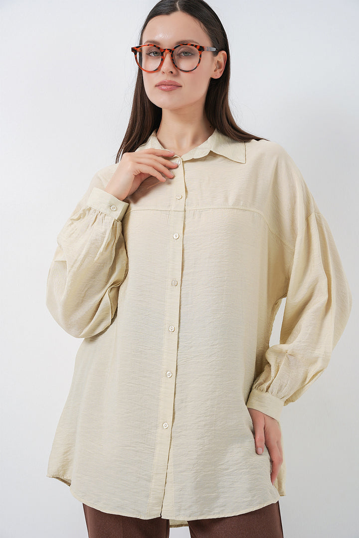 Bigdart Chemise Oversize Longue Femme 5965 - Écru