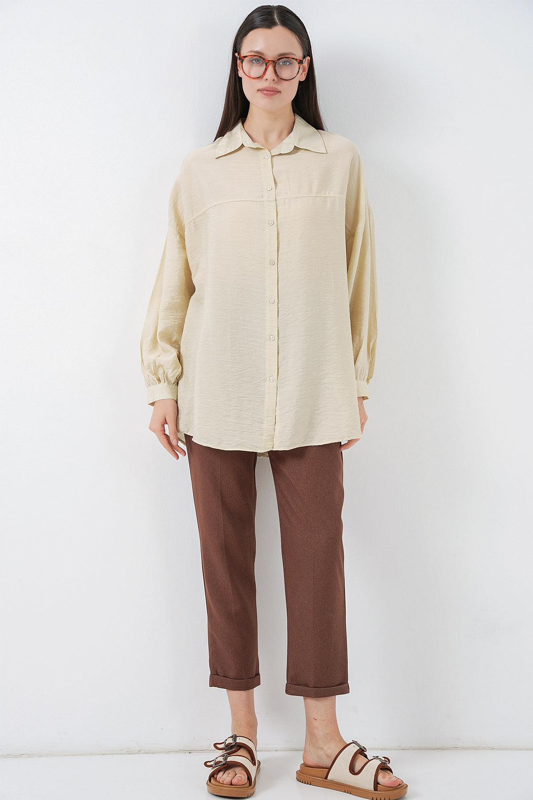 Bigdart Chemise Oversize Longue Femme 5965 - Écru