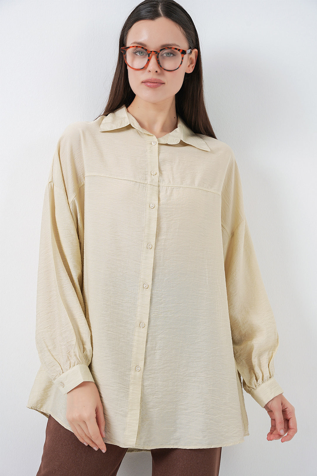 Bigdart Chemise Oversize Longue Femme 5965 - Écru