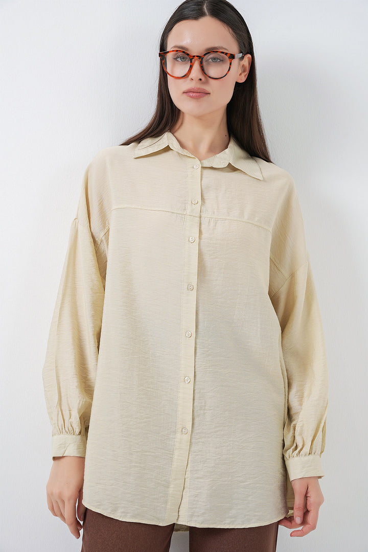 Bigdart Chemise Oversize Longue Femme 5965 - Écru