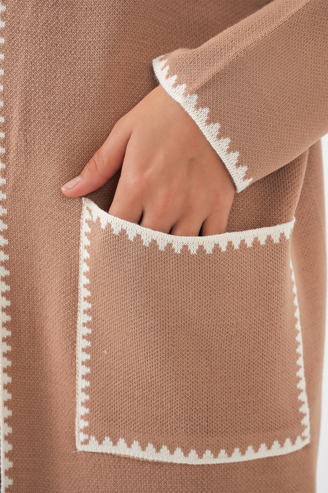 Bigdart Cardigan Tricot Oversize Long Femme 15962 - Camel