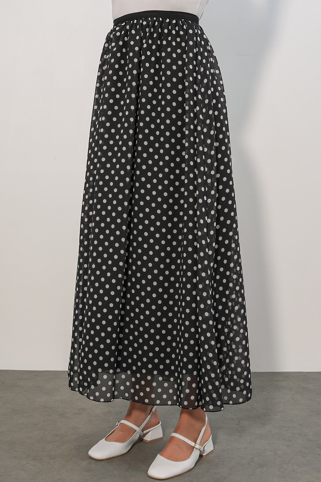 Bigdart Jupe longue à pois femme 8080 - Noir