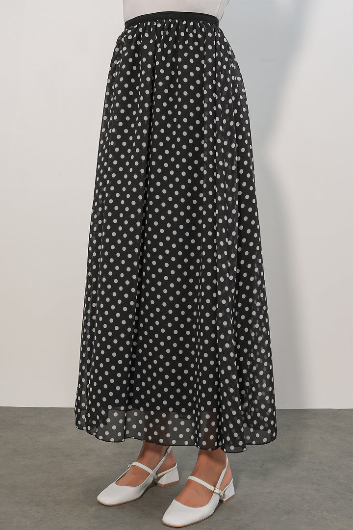 Bigdart Jupe longue à pois femme 8080 - Noir