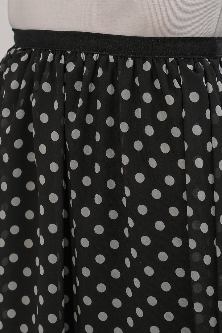 Bigdart Jupe longue à pois femme 8080 - Noir