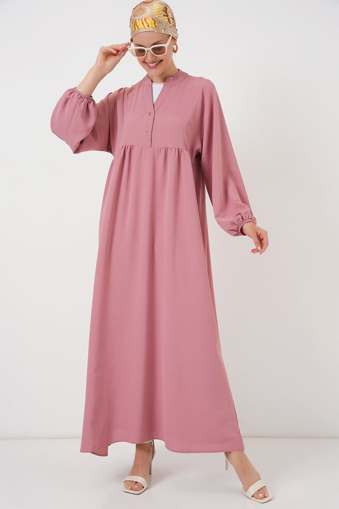 Bigdart Robe longue de hijab pour femme 2525 - Vieux rose