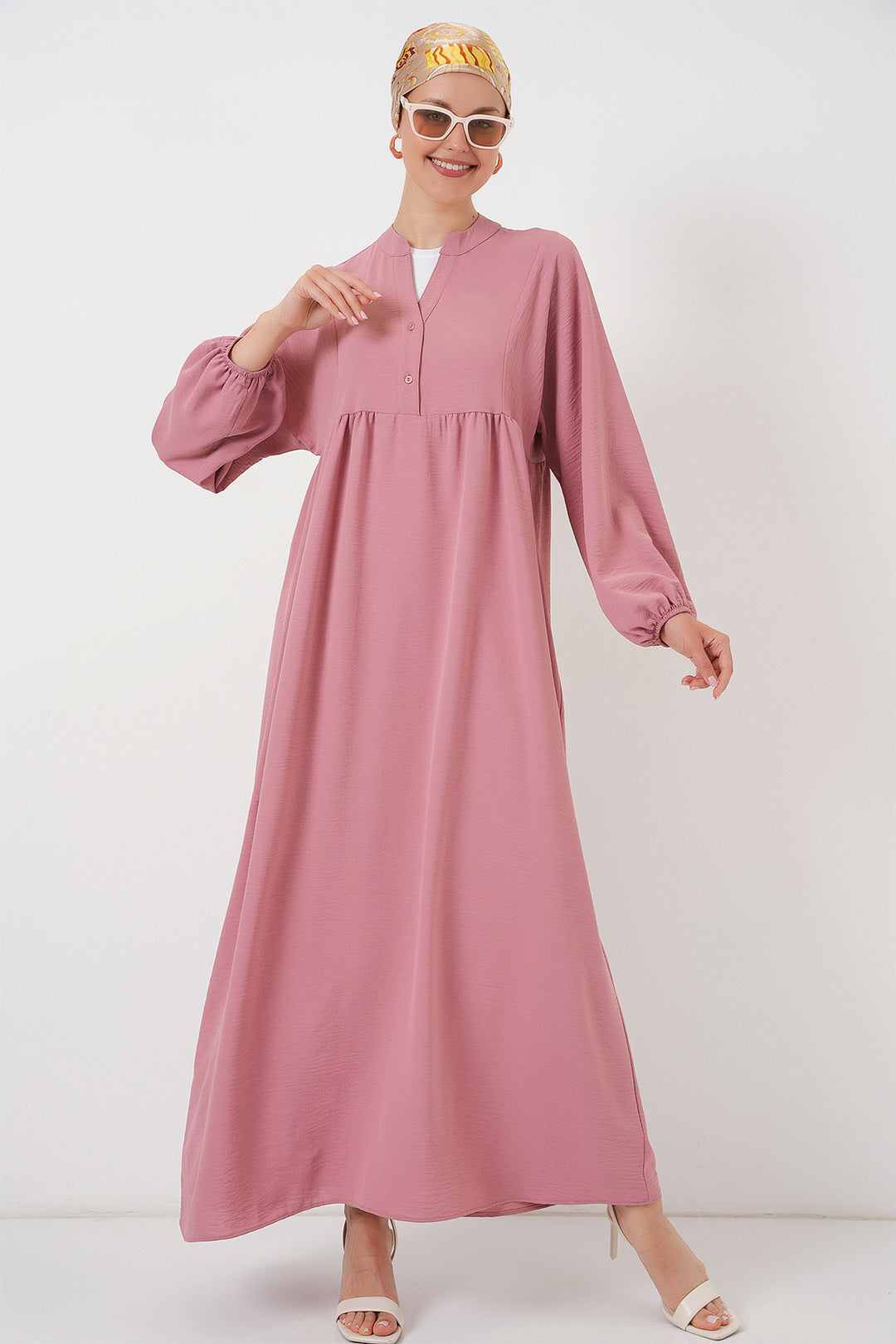 Bigdart Robe longue de hijab pour femme 2525 - Vieux rose