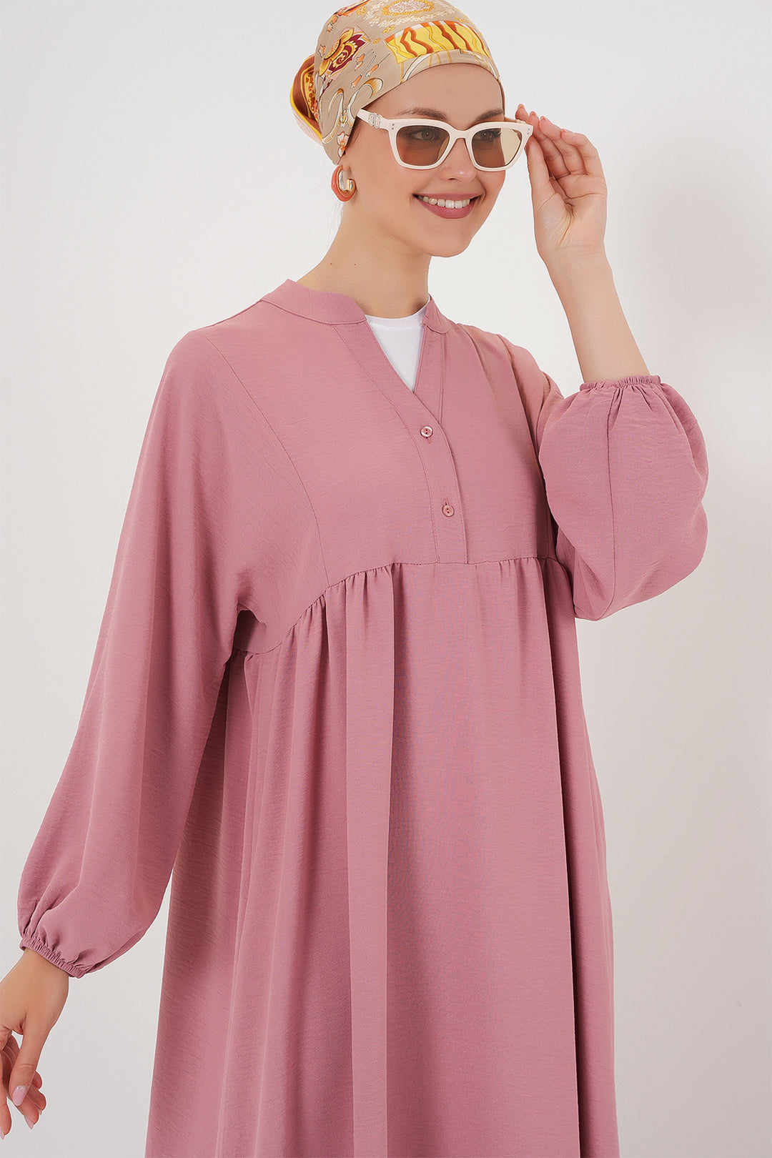 Bigdart Robe longue de hijab pour femme 2525 - Vieux rose
