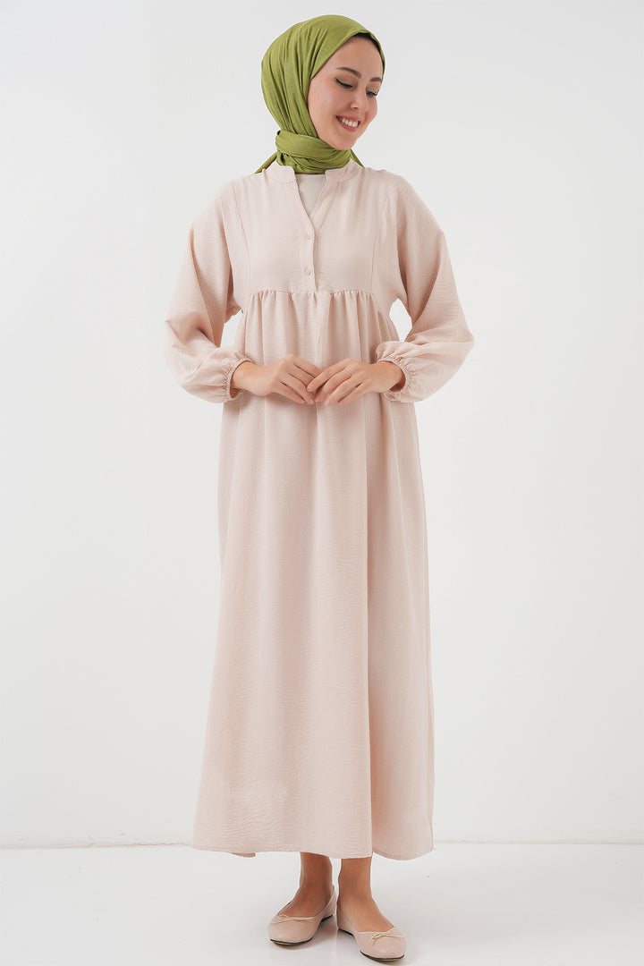 Bigdart Robe Longue Femme Modeste 2525 - Crème