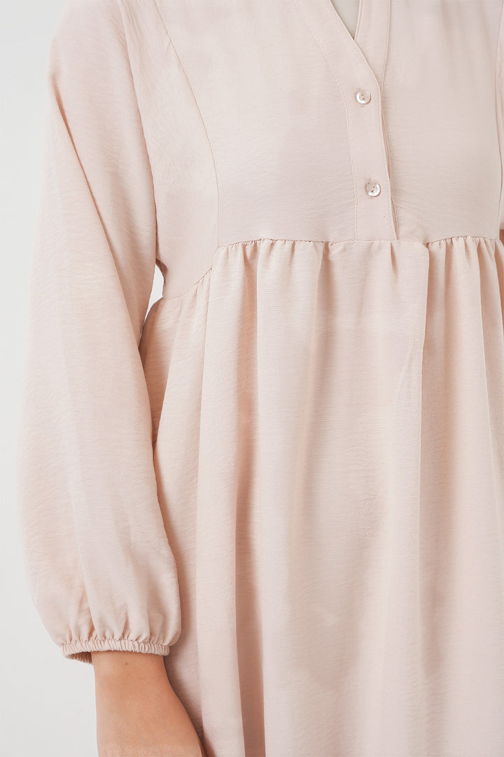 Bigdart Robe Longue Femme Modeste 2525 - Crème