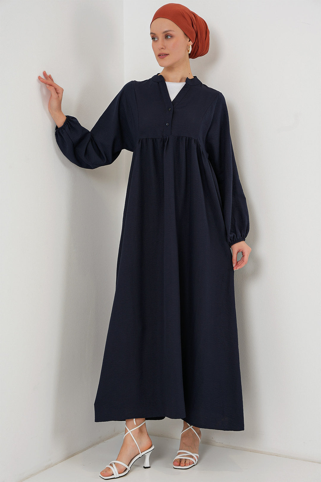 Bigdart Robe longue de mode pour femme 2525 - Bleu marine