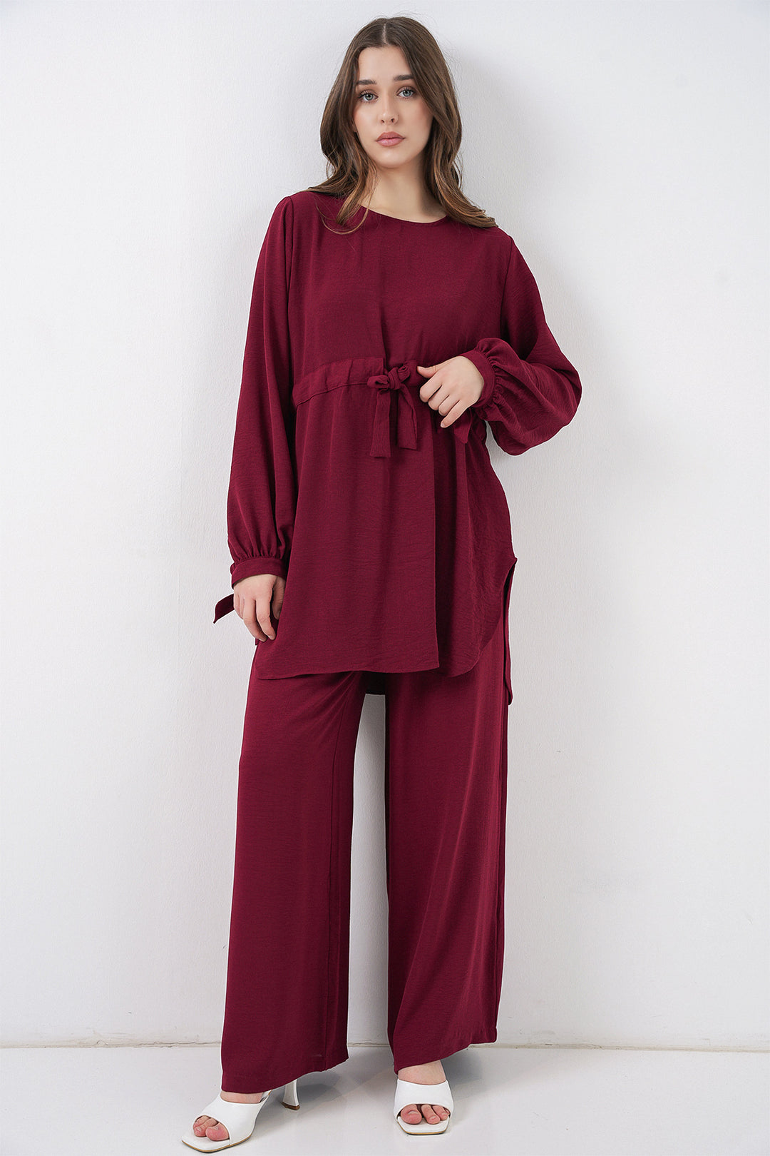 Bigdart Ensemble Tunique Pantalon Long Femme 6719 - Bordeaux