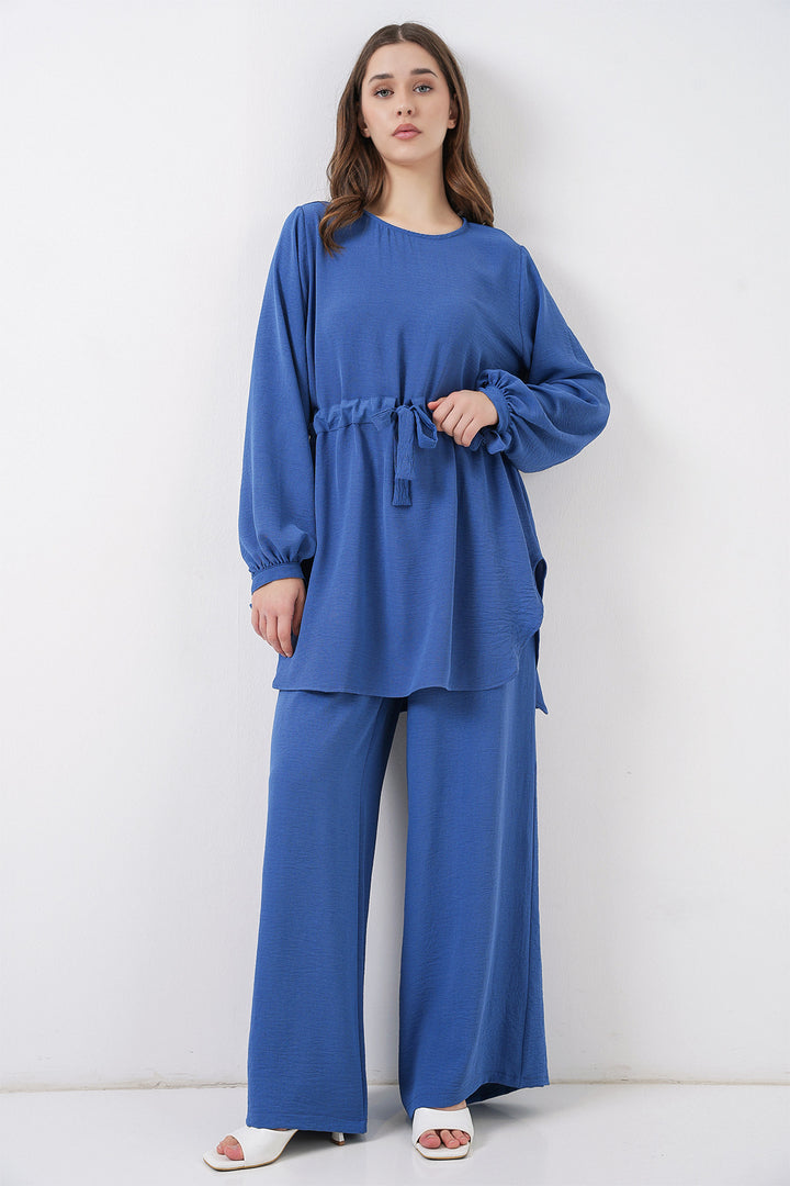Bigdart Ensemble tunique longue et pantalon pour femme 6719 - Indigo