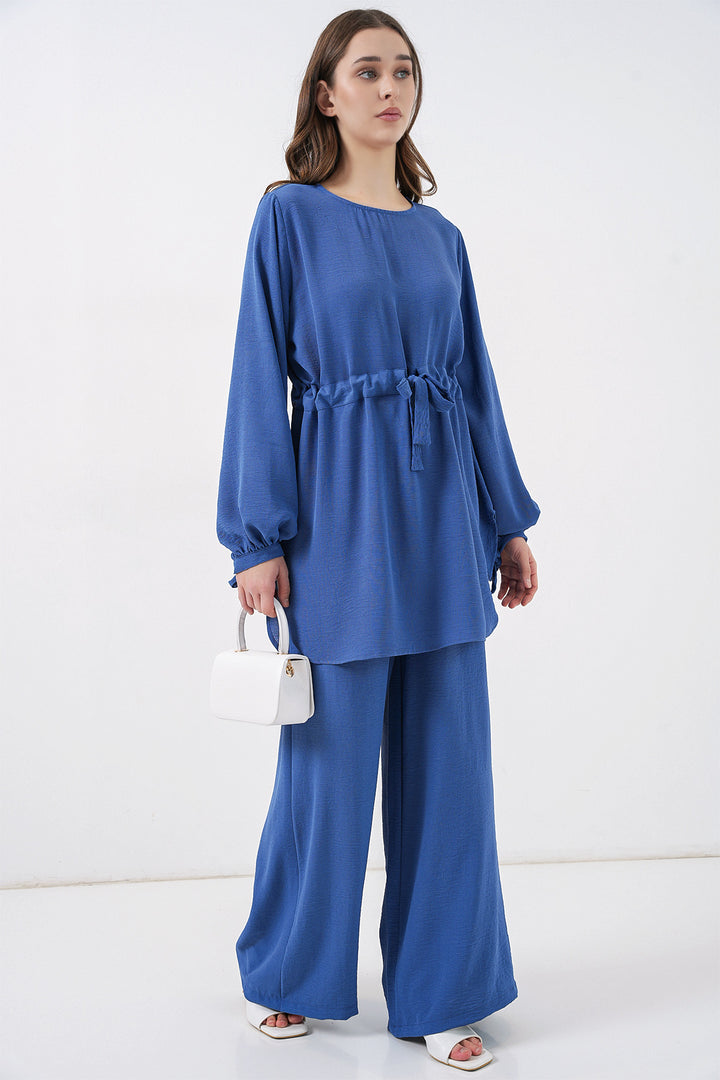 Bigdart Ensemble tunique longue et pantalon pour femme 6719 - Indigo