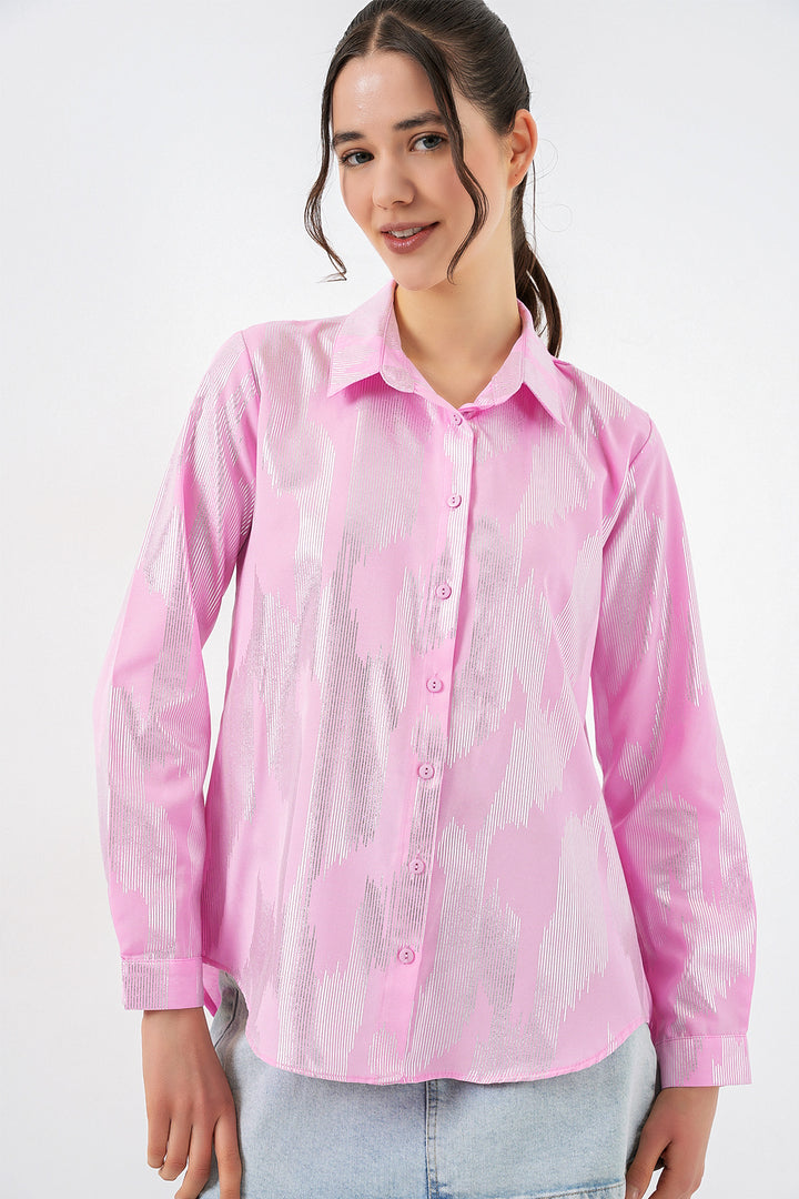 Bigdart Chemisier à motif doré femme 20253 - Rose