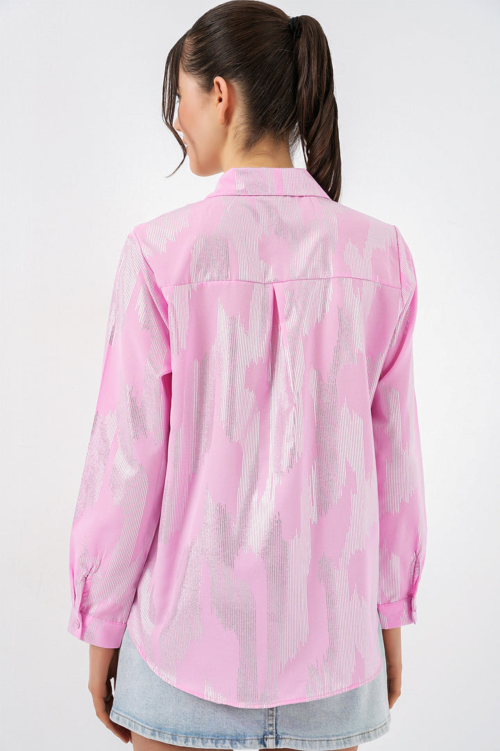 Bigdart Chemisier à motif doré femme 20253 - Rose