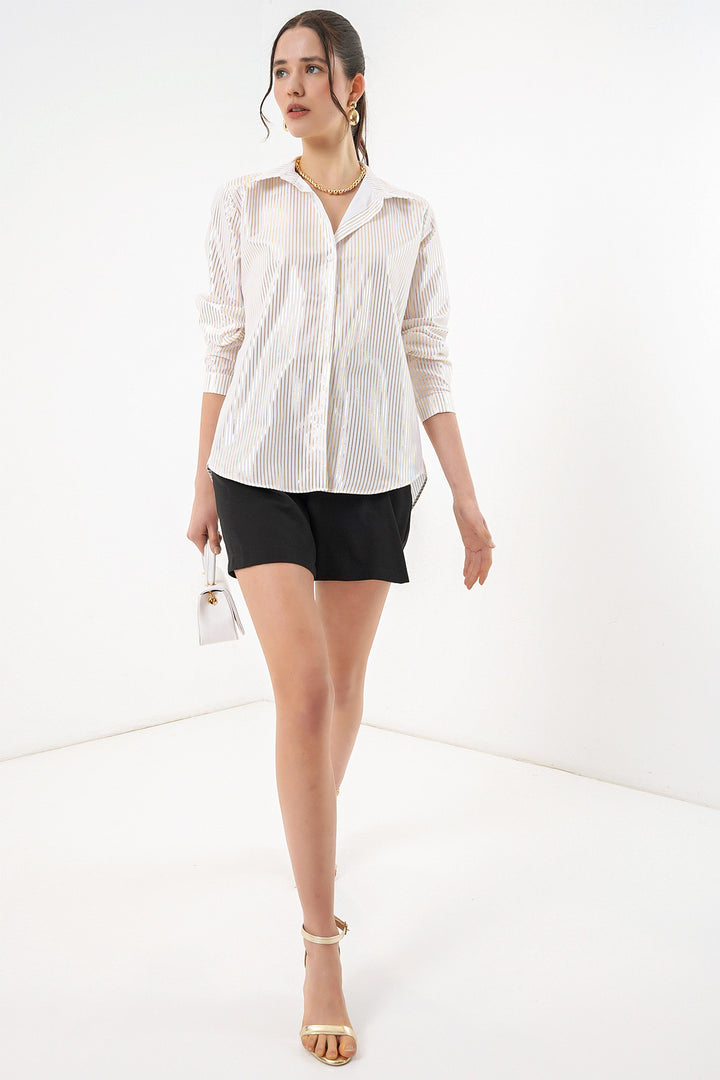 Bigdart Chemisier à motif doré femme 20253 - Doré